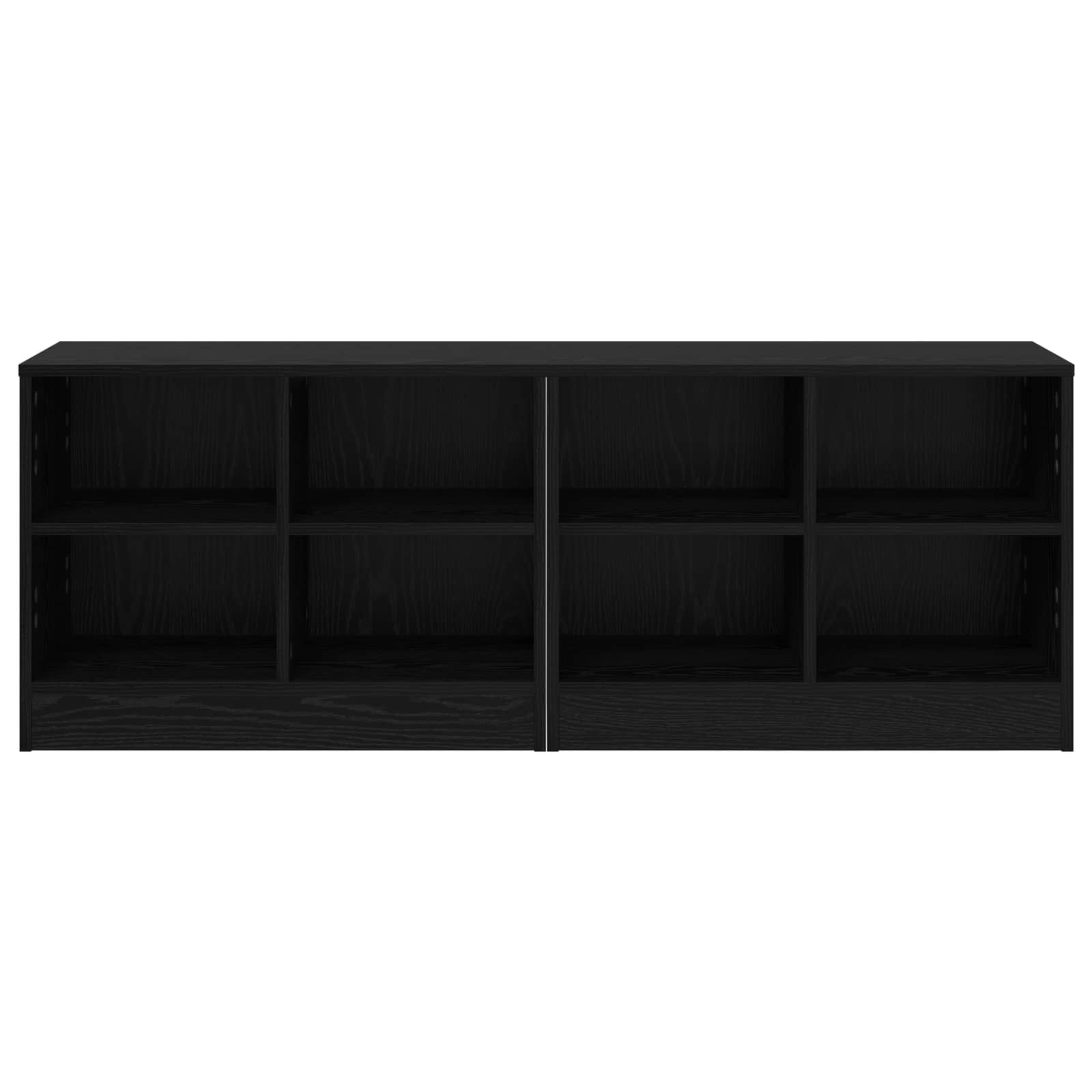 vidaXL Szafka pod łóżko z półką 2 szt. Czarny dąb 66 x 33 x 48 cm