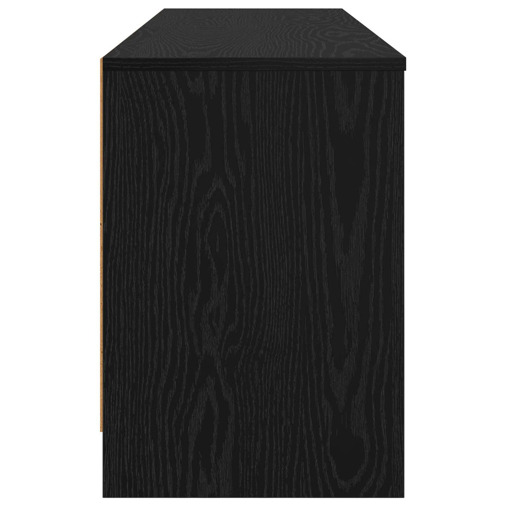 vidaXL Szafka pod łóżko z półką 2 szt. Czarny dąb 66 x 33 x 48 cm