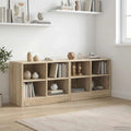 vidaXL Szafka pod łóżko z półką 2 pcs dąb Sonoma 66 x 33 x 48 cm