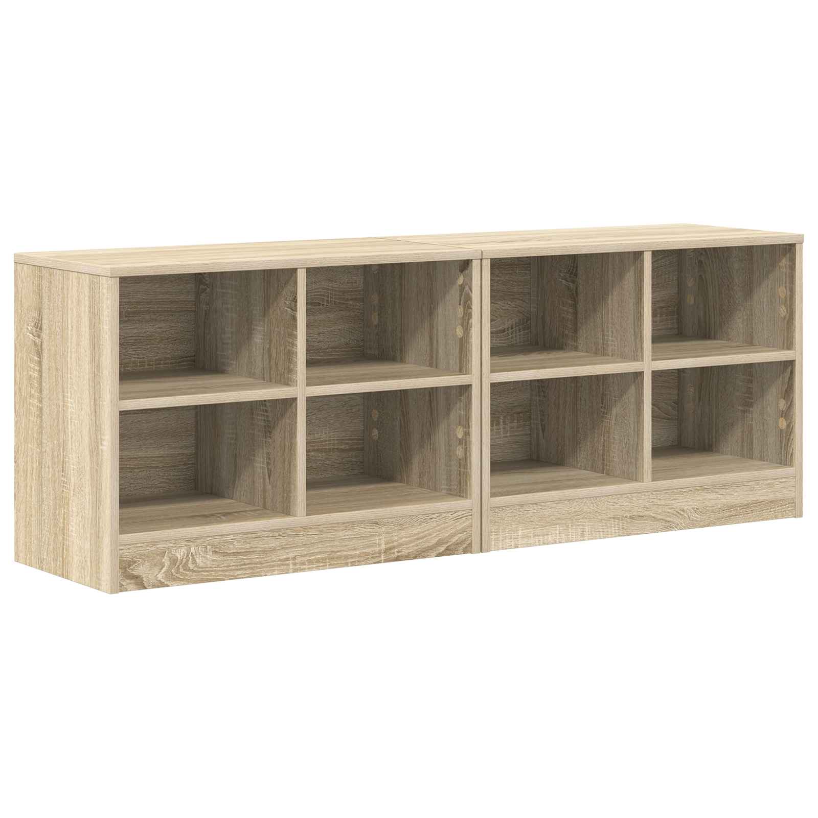 vidaXL Szafka pod łóżko z półką 2 pcs dąb Sonoma 66 x 33 x 48 cm