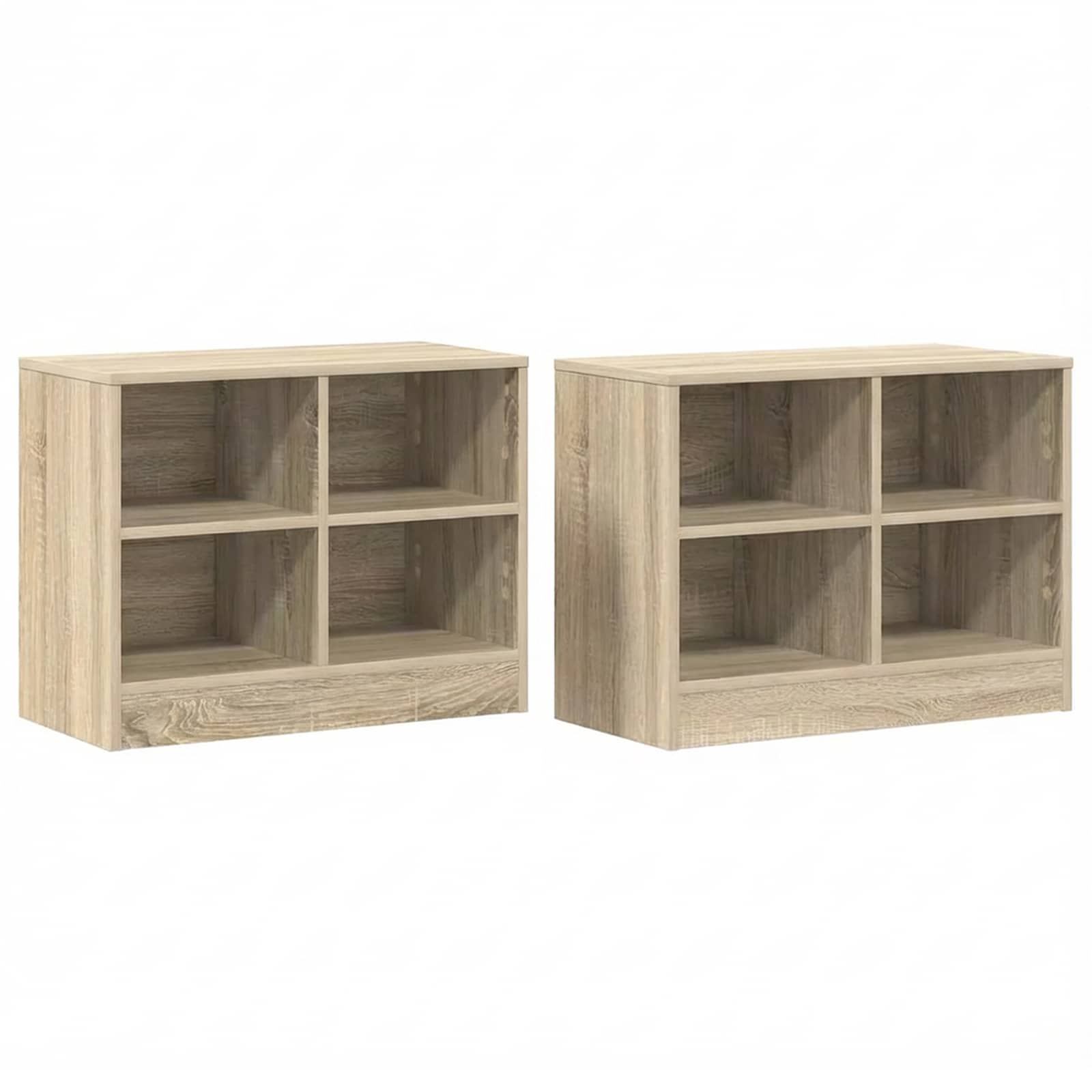vidaXL Szafka pod łóżko z półką 2 pcs dąb Sonoma 66 x 33 x 48 cm