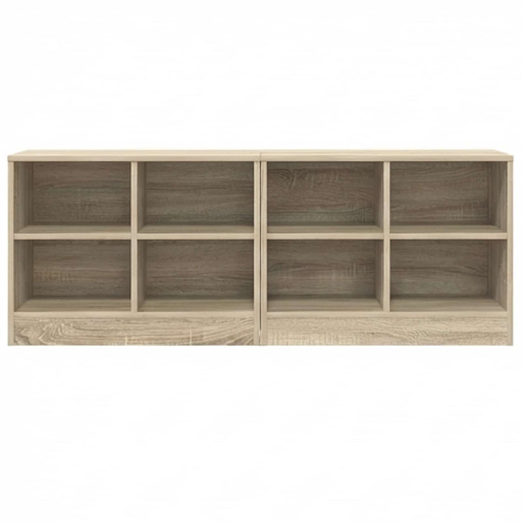 vidaXL Szafka pod łóżko z półką 2 pcs dąb Sonoma 66 x 33 x 48 cm