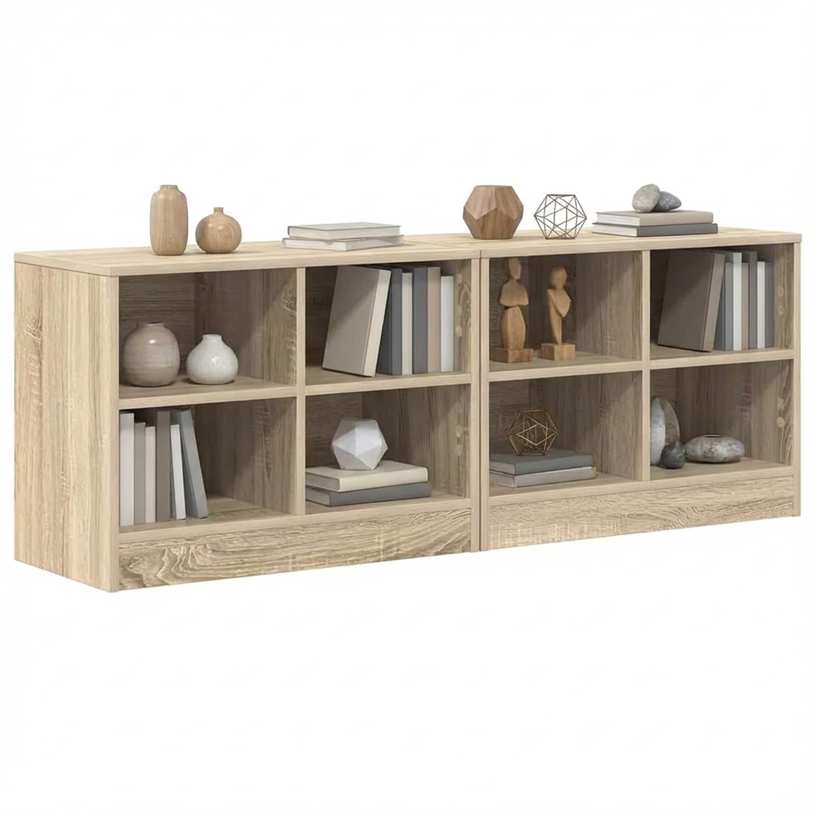 vidaXL Szafka pod łóżko z półką 2 pcs dąb Sonoma 66 x 33 x 48 cm