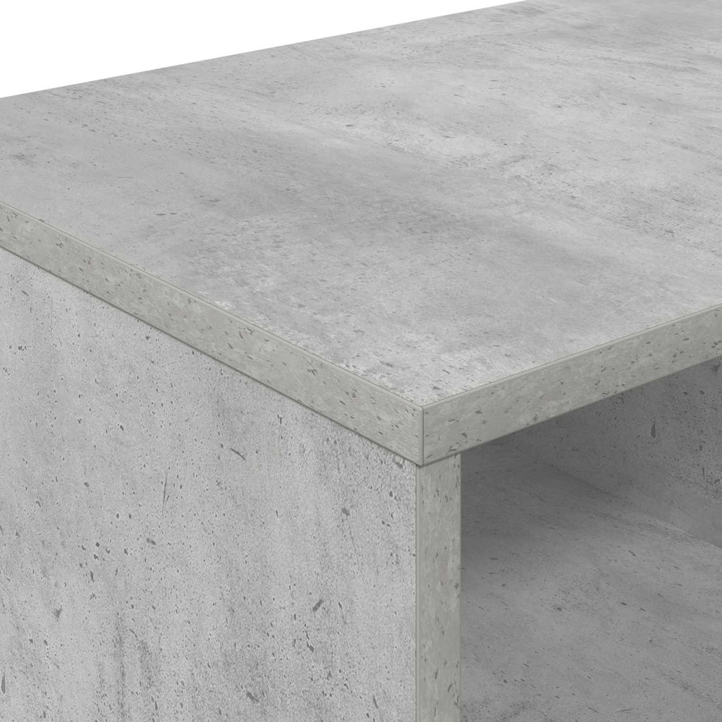 vidaXL Szafka pod łóżko z półką 2 pcs Betonowy szary 66 x 33 x 48 cm