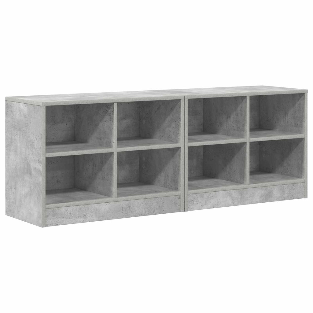 vidaXL Szafka pod łóżko z półką 2 pcs Betonowy szary 66 x 33 x 48 cm