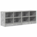 vidaXL Szafka pod łóżko z półką 2 pcs Betonowy szary 66 x 33 x 48 cm