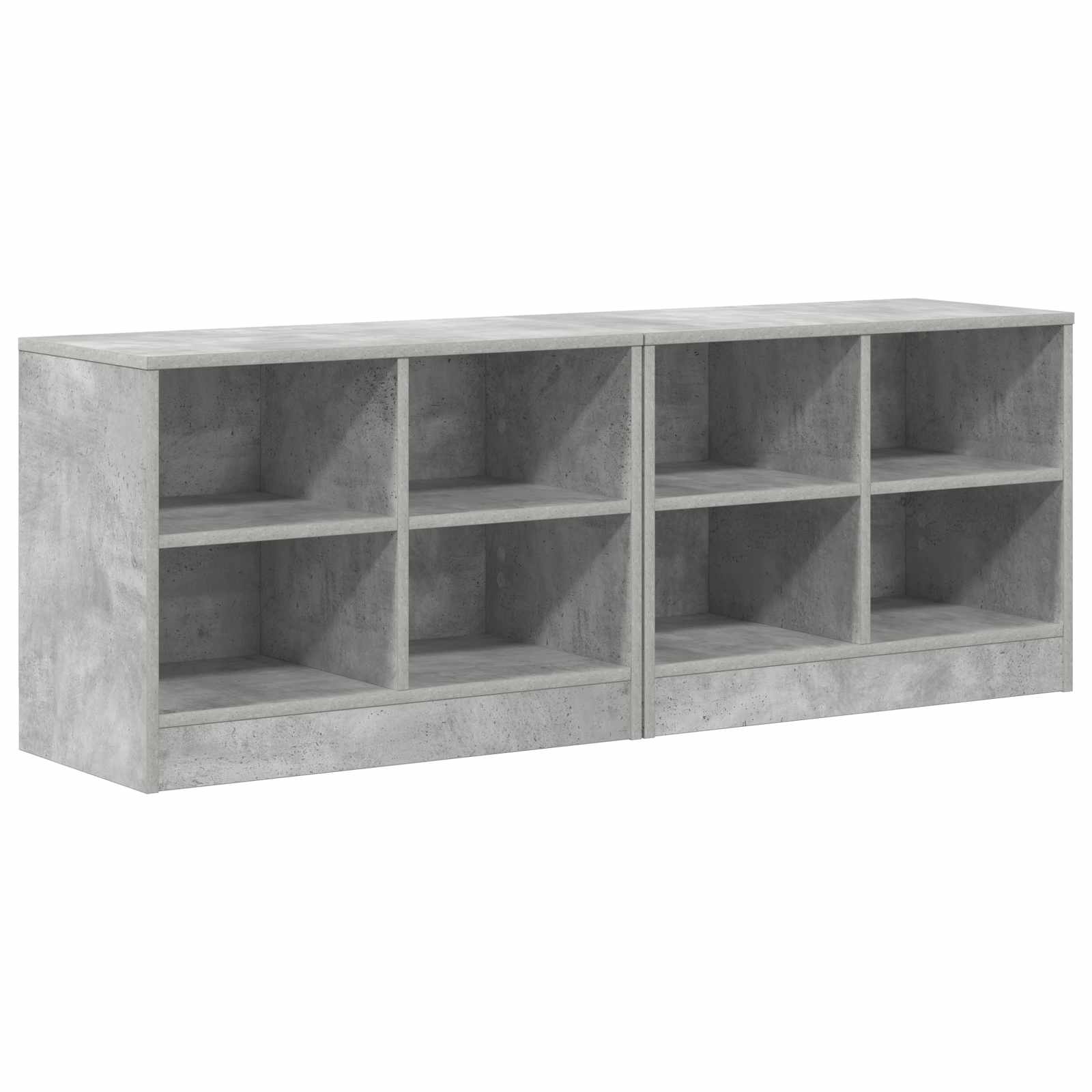 vidaXL Szafka pod łóżko z półką 2 pcs Betonowy szary 66 x 33 x 48 cm