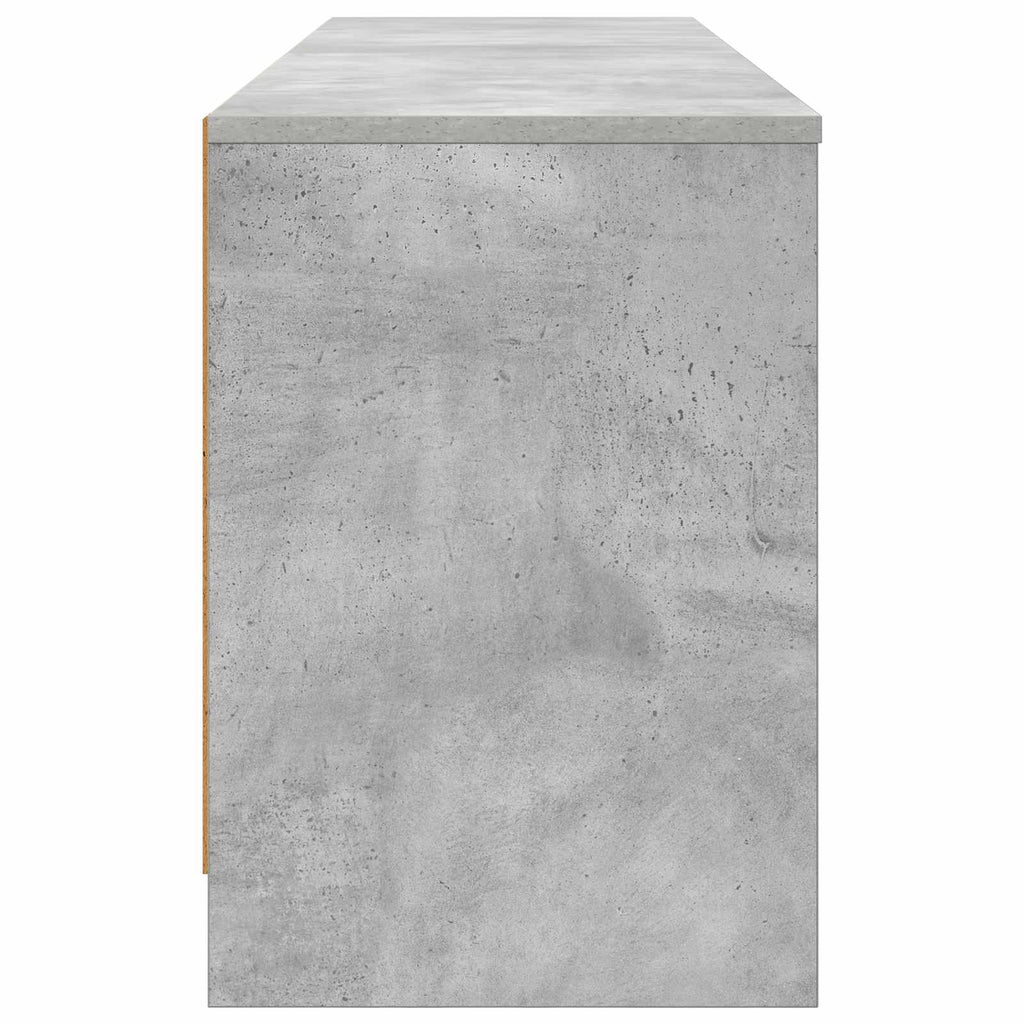 vidaXL Szafka pod łóżko z półką 2 pcs Betonowy szary 66 x 33 x 48 cm