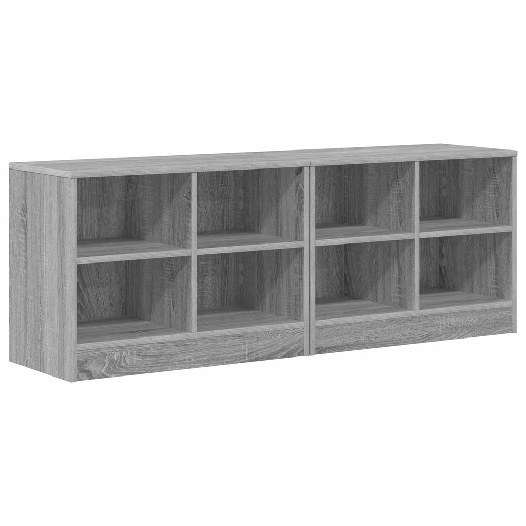 vidaXL Szafka pod łóżko z półką 2 pcs Szary Sonoma 66 x 33 x 48 cm