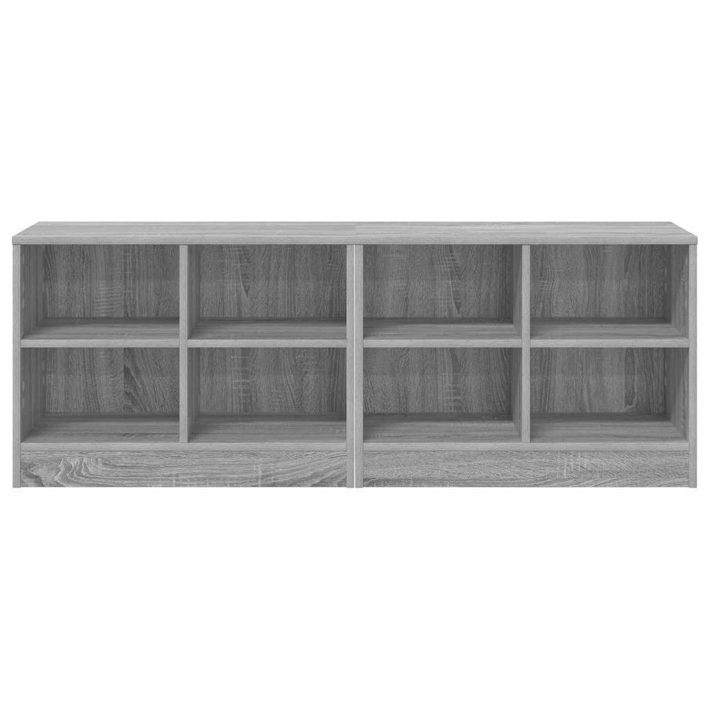 vidaXL Szafka pod łóżko z półką 2 pcs Szary Sonoma 66 x 33 x 48 cm