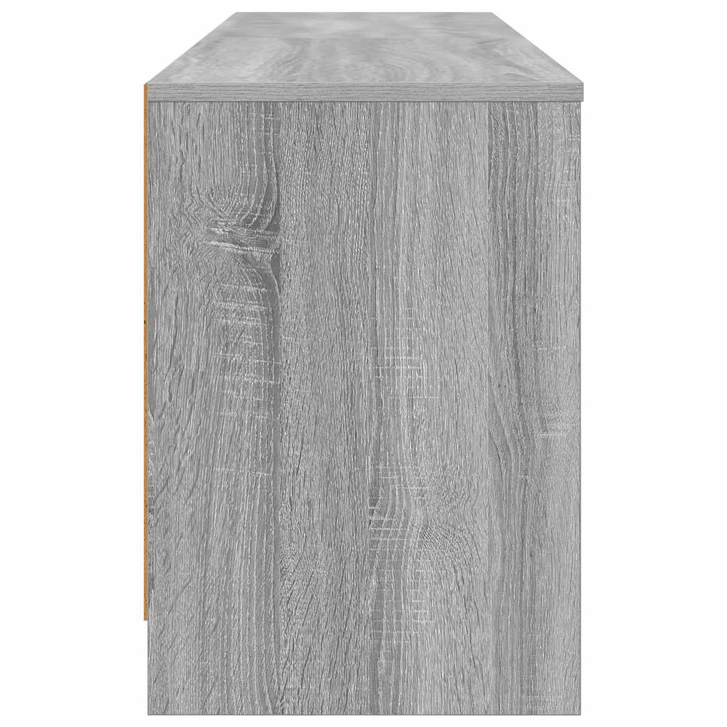 vidaXL Szafka pod łóżko z półką 2 pcs Szary Sonoma 66 x 33 x 48 cm
