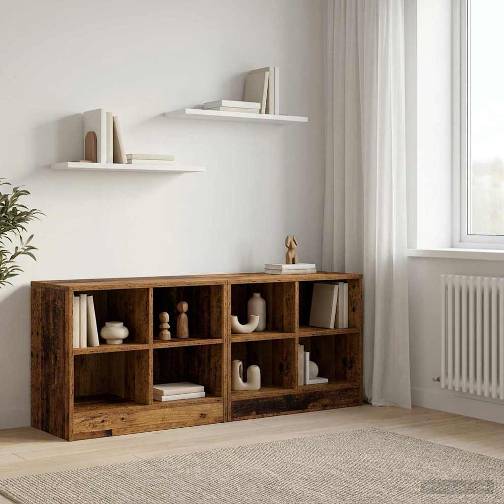 vidaXL Szafka pod łóżko z półką 2 pcs Stare drewno 66 x 33 x 48 cm