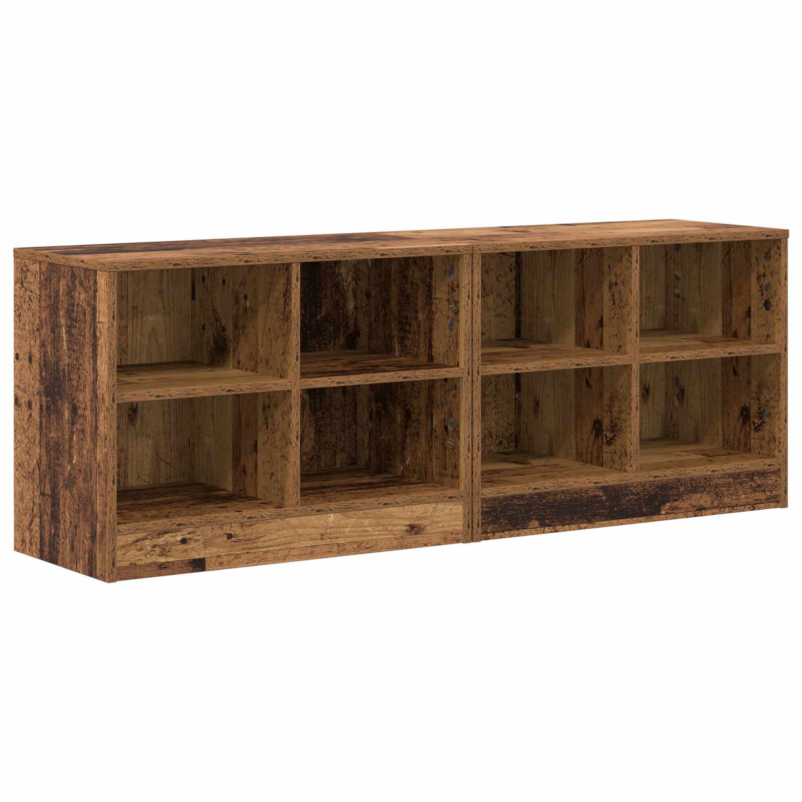 vidaXL Szafka pod łóżko z półką 2 pcs Stare drewno 66 x 33 x 48 cm