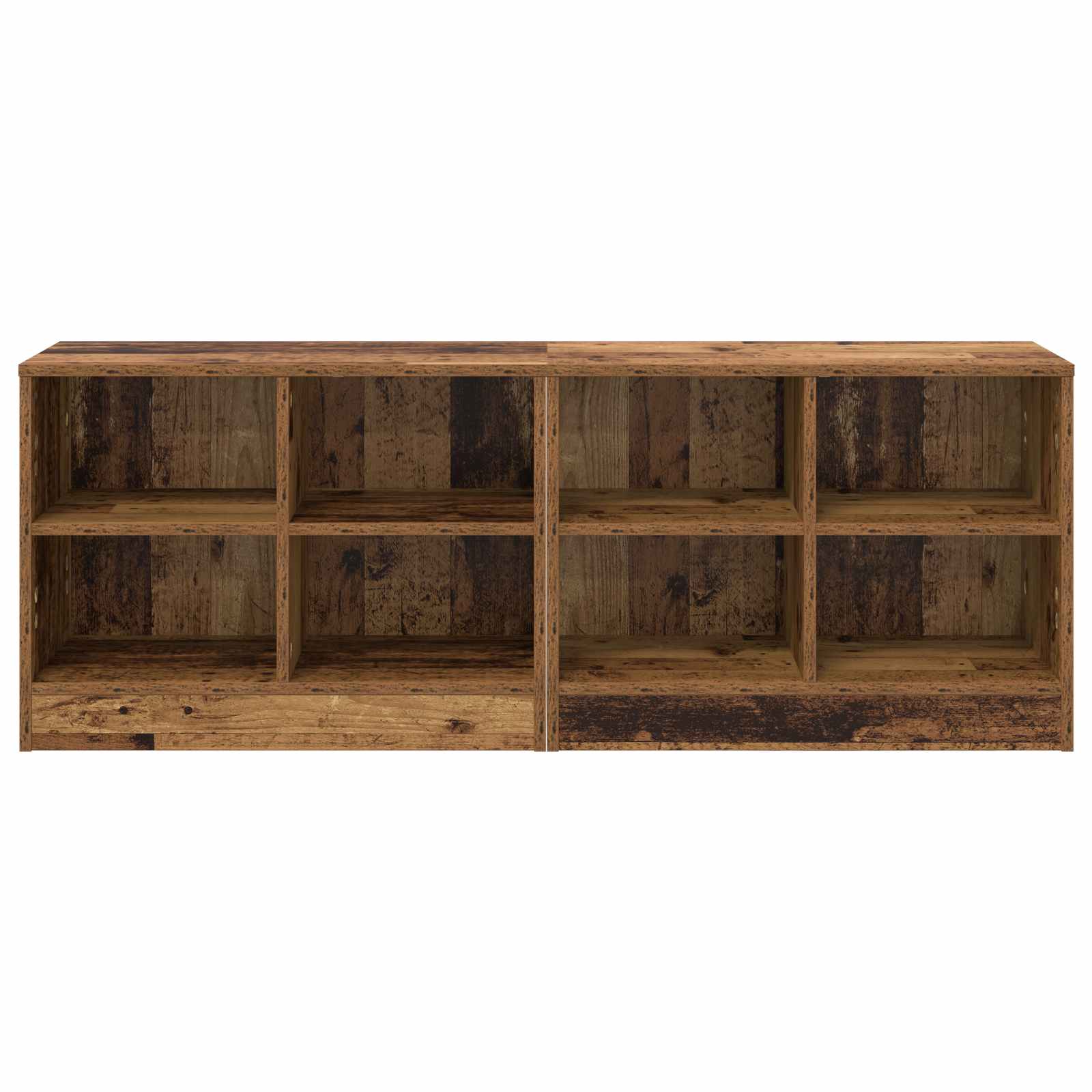 vidaXL Szafka pod łóżko z półką 2 pcs Stare drewno 66 x 33 x 48 cm