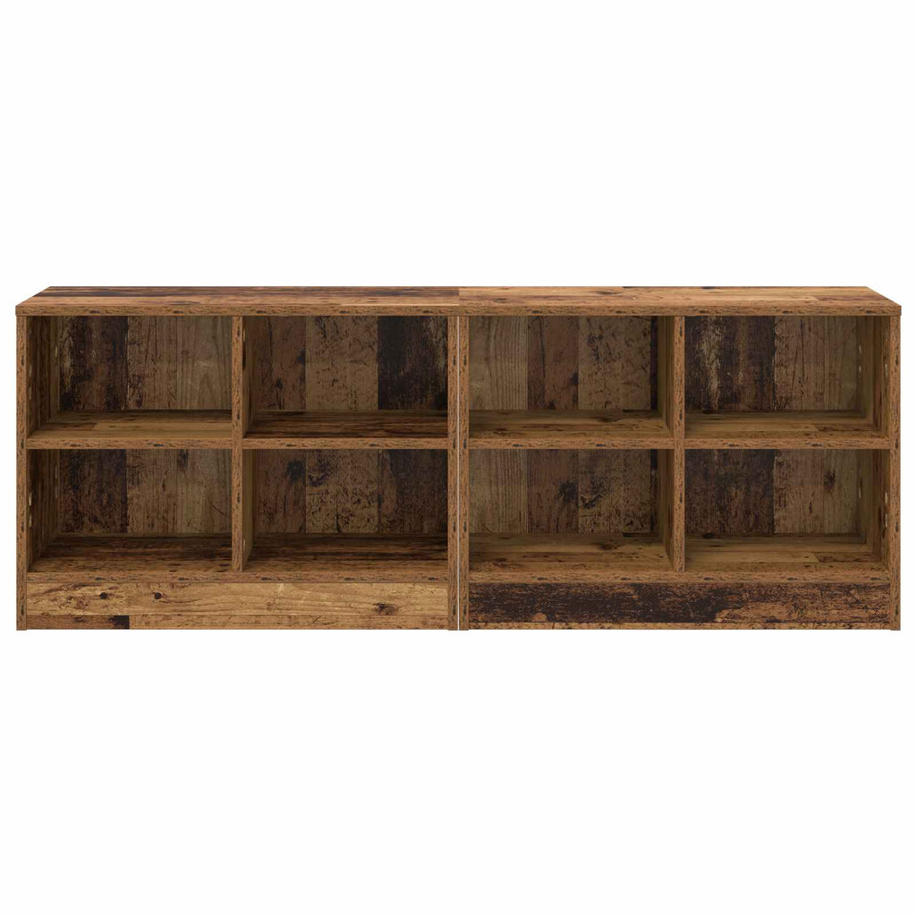vidaXL Szafka pod łóżko z półką 2 pcs Stare drewno 66 x 33 x 48 cm