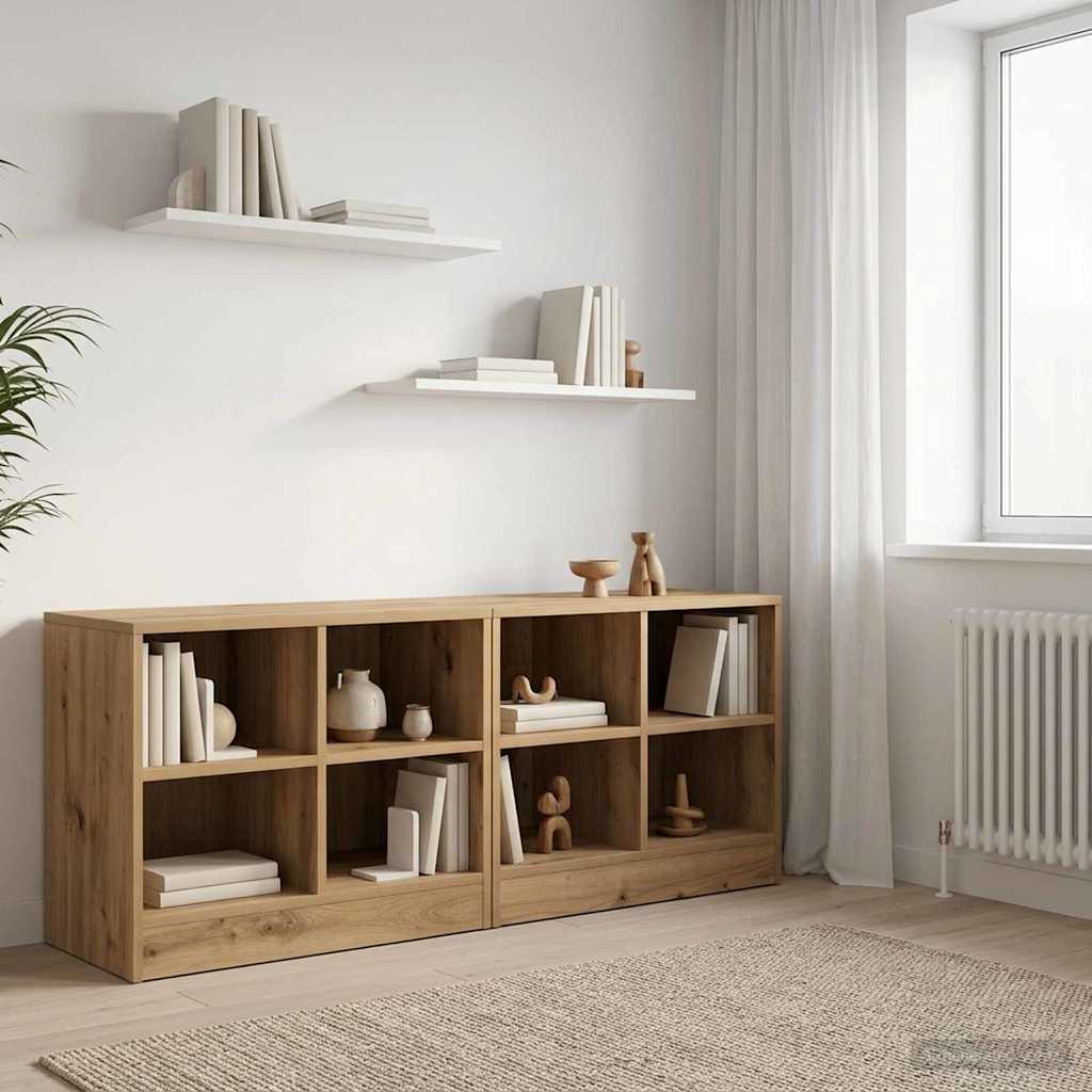 vidaXL Szafka pod łóżko z półką 2 pcs Dąb artisan 66 x 33 x 48 cm