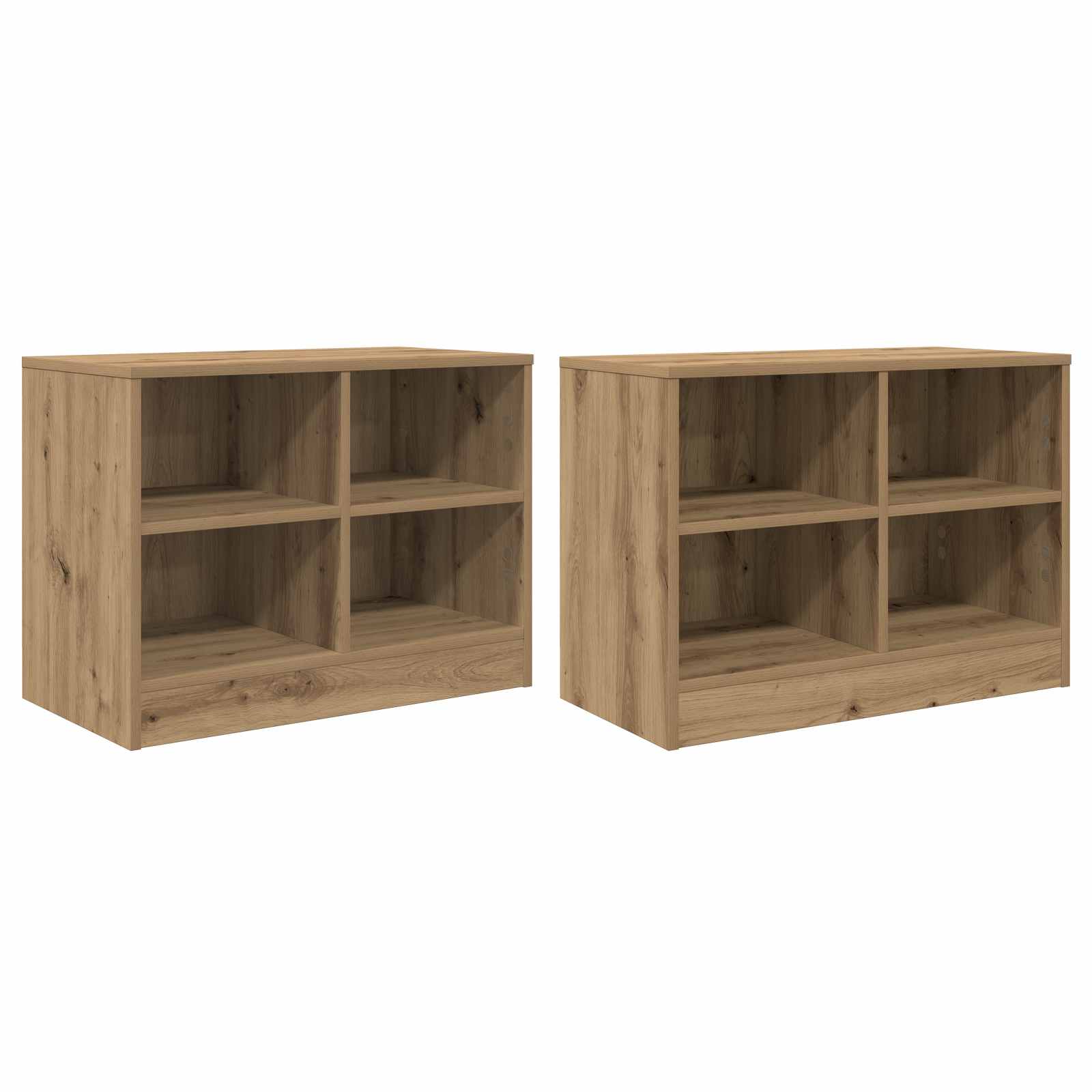vidaXL Szafka pod łóżko z półką 2 pcs Dąb artisan 66 x 33 x 48 cm