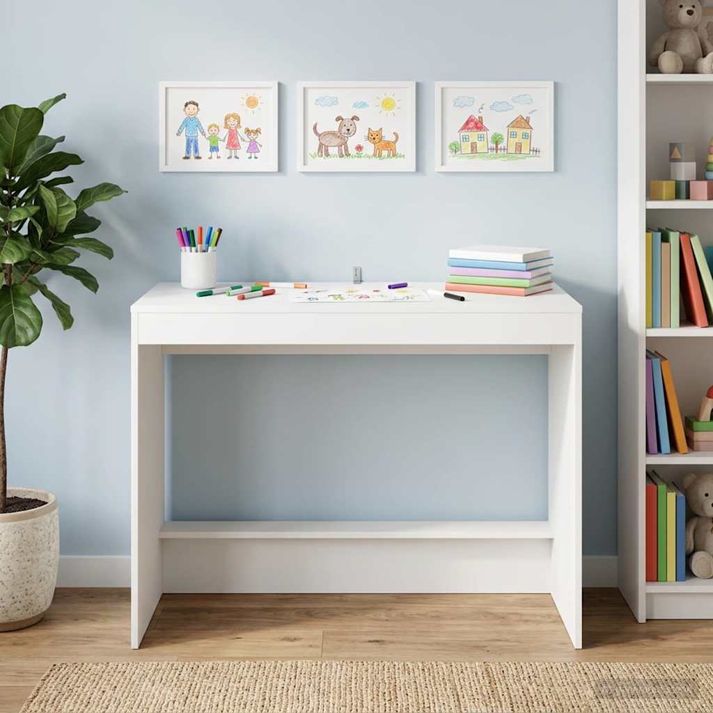 vidaXL Biurko łóżkowe Biały Drewno inżynieryjne 100 x 45 x 75 cm