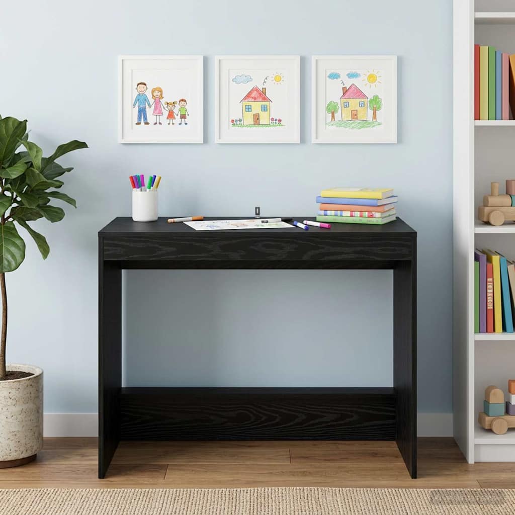vidaXL Biurko łóżkowe Czarny dąb Drewno inżynieryjne 100 x 45 x 75 cm