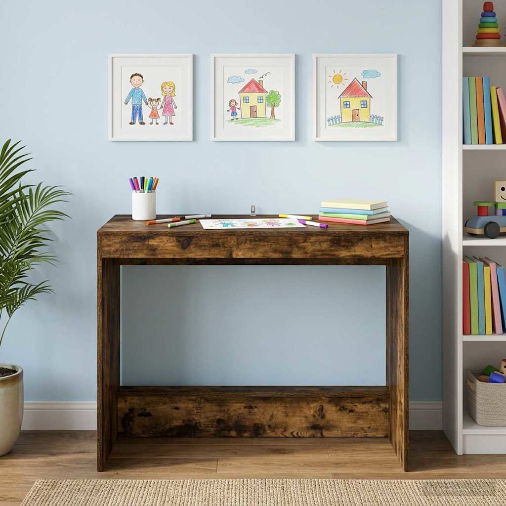 vidaXL Biurko łóżkowe Dąb wędzony Drewno inżynieryjne 100 x 45 x 75 cm