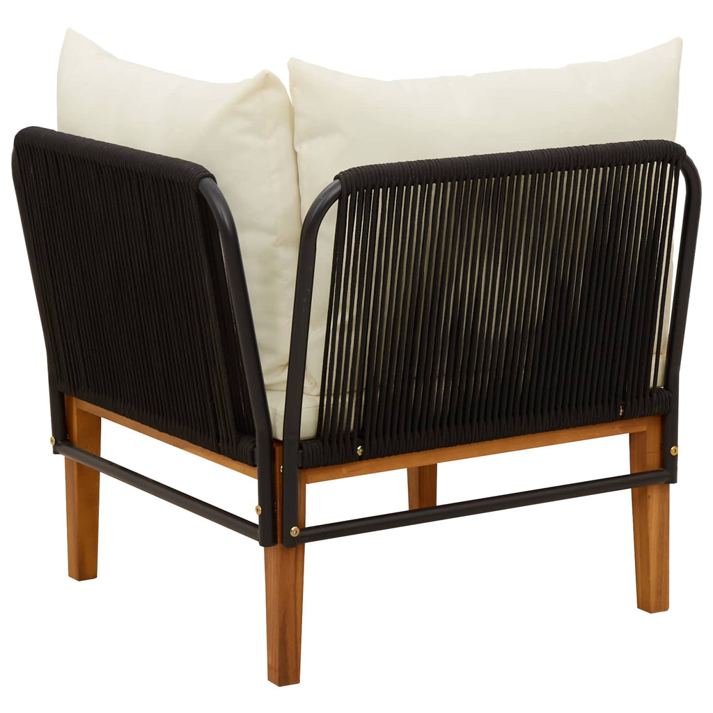 vidaXL Sofa narożna do ogrodu z poduszkami naturalny