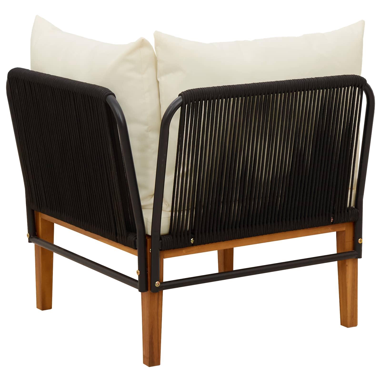vidaXL Sofa narożna do ogrodu z poduszkami naturalny