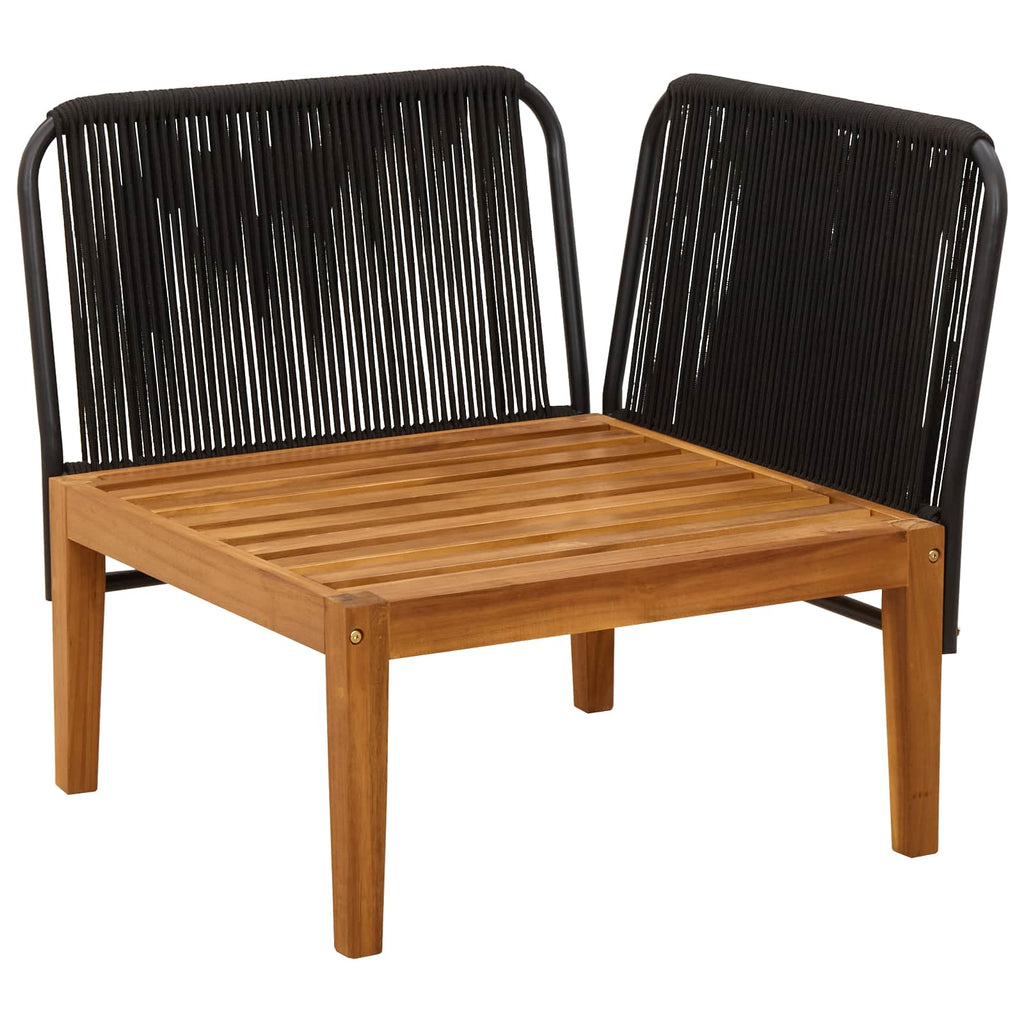 vidaXL Sofa narożna do ogrodu z poduszkami naturalny