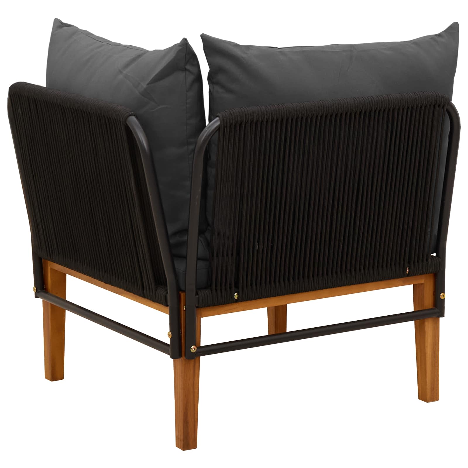 vidaXL Sofa narożna do ogrodu z poduszkami naturalny