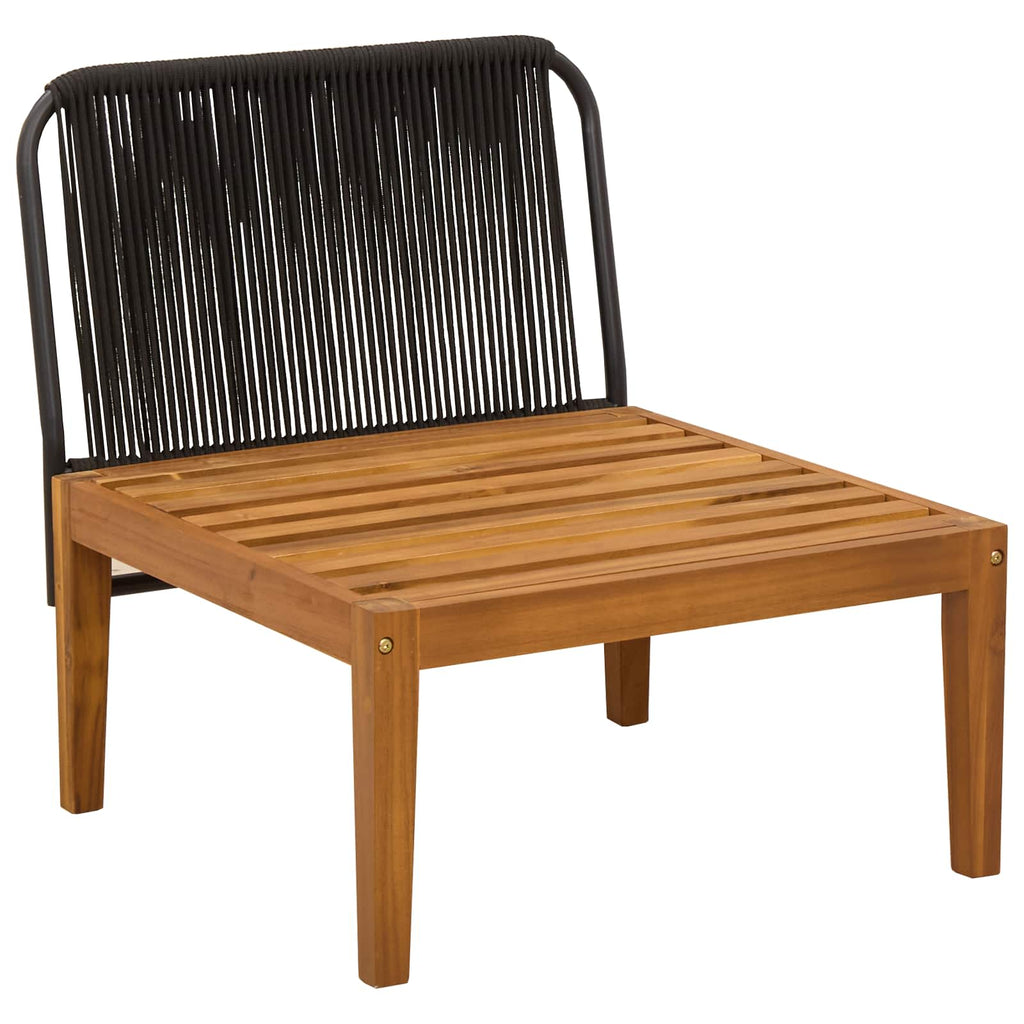 vidaXL Sofa środkowa do ogrodu z poduszkami naturalny