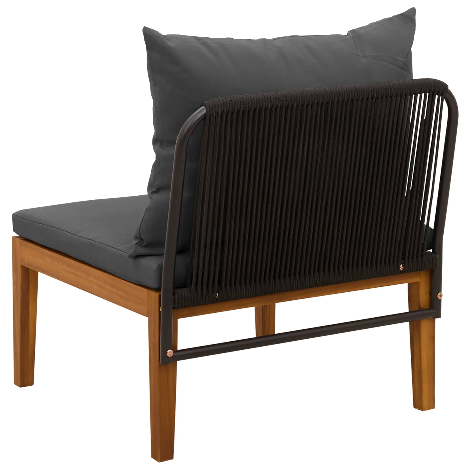 vidaXL Sofa środkowa do ogrodu z poduszkami naturalny