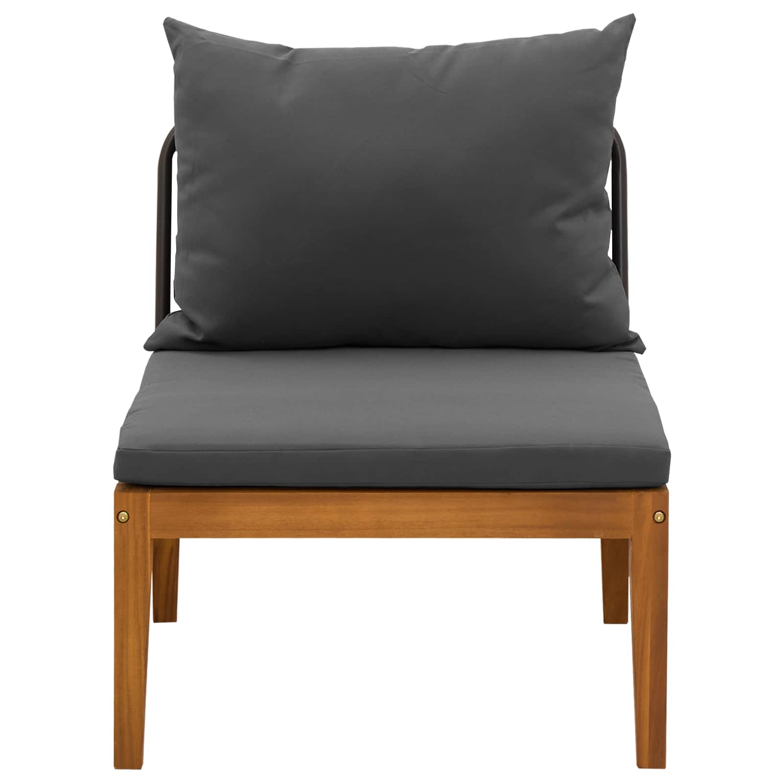 vidaXL Sofa środkowa do ogrodu z poduszkami naturalny
