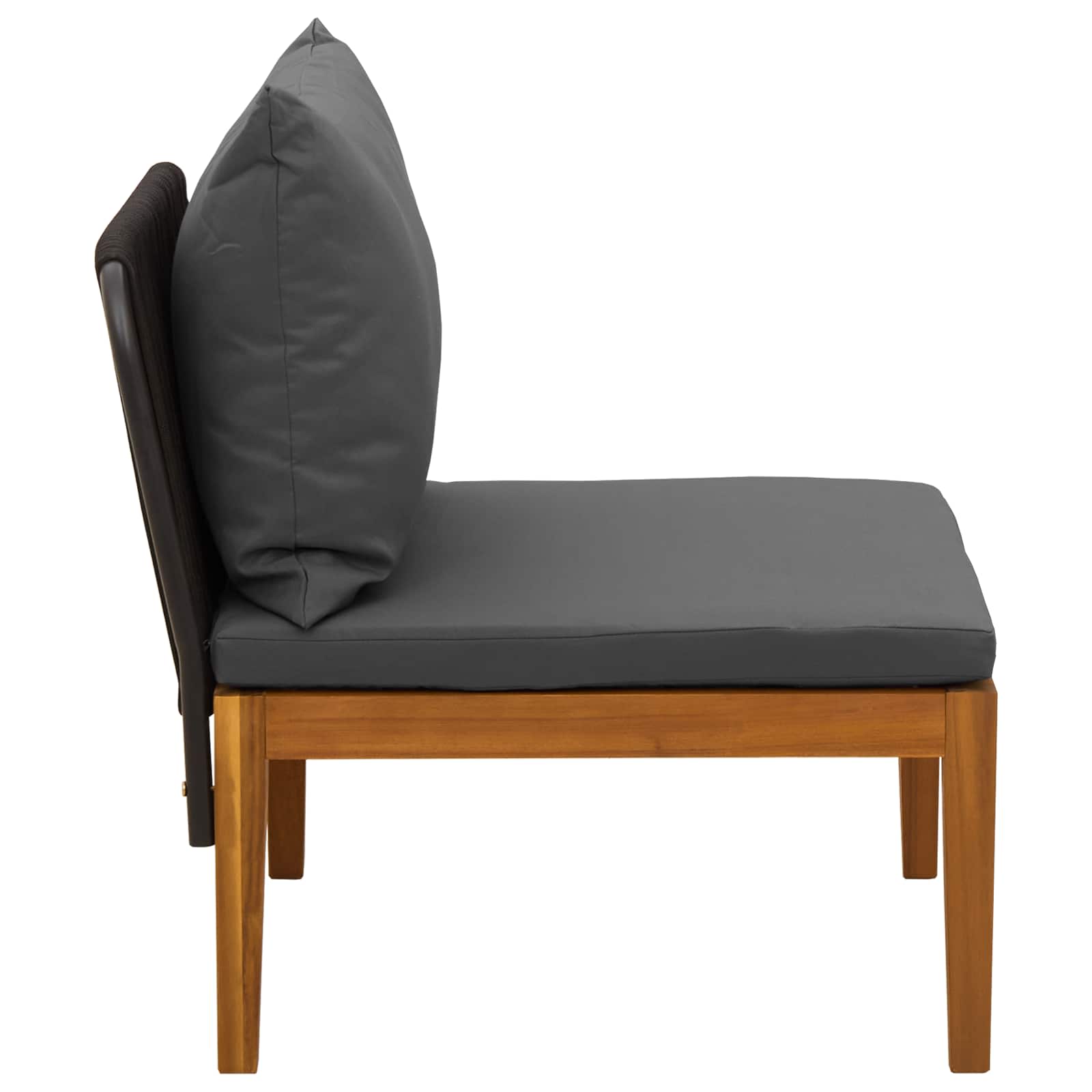 vidaXL Sofa środkowa do ogrodu z poduszkami naturalny
