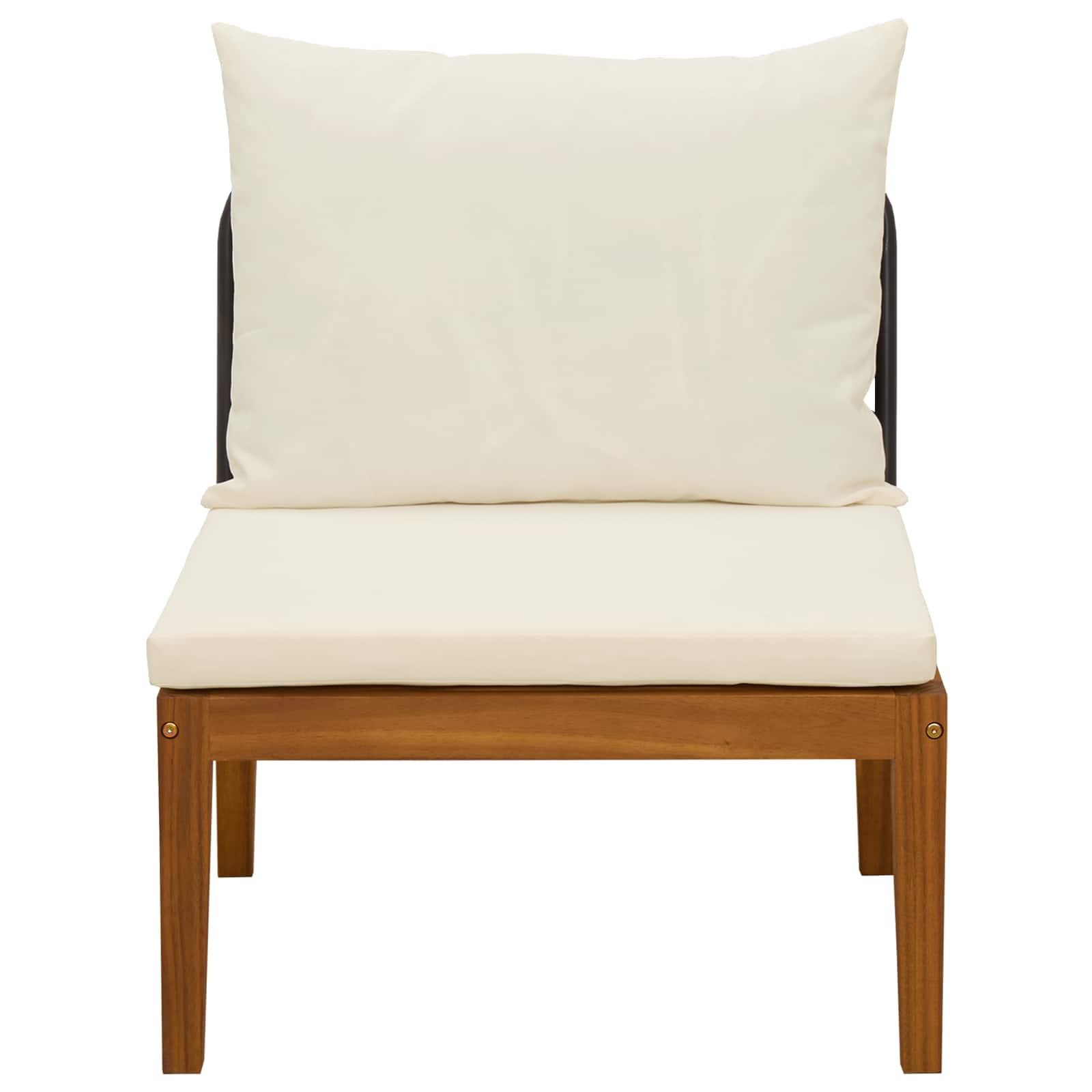vidaXL Sofa środkowa do ogrodu z poduszkami naturalny