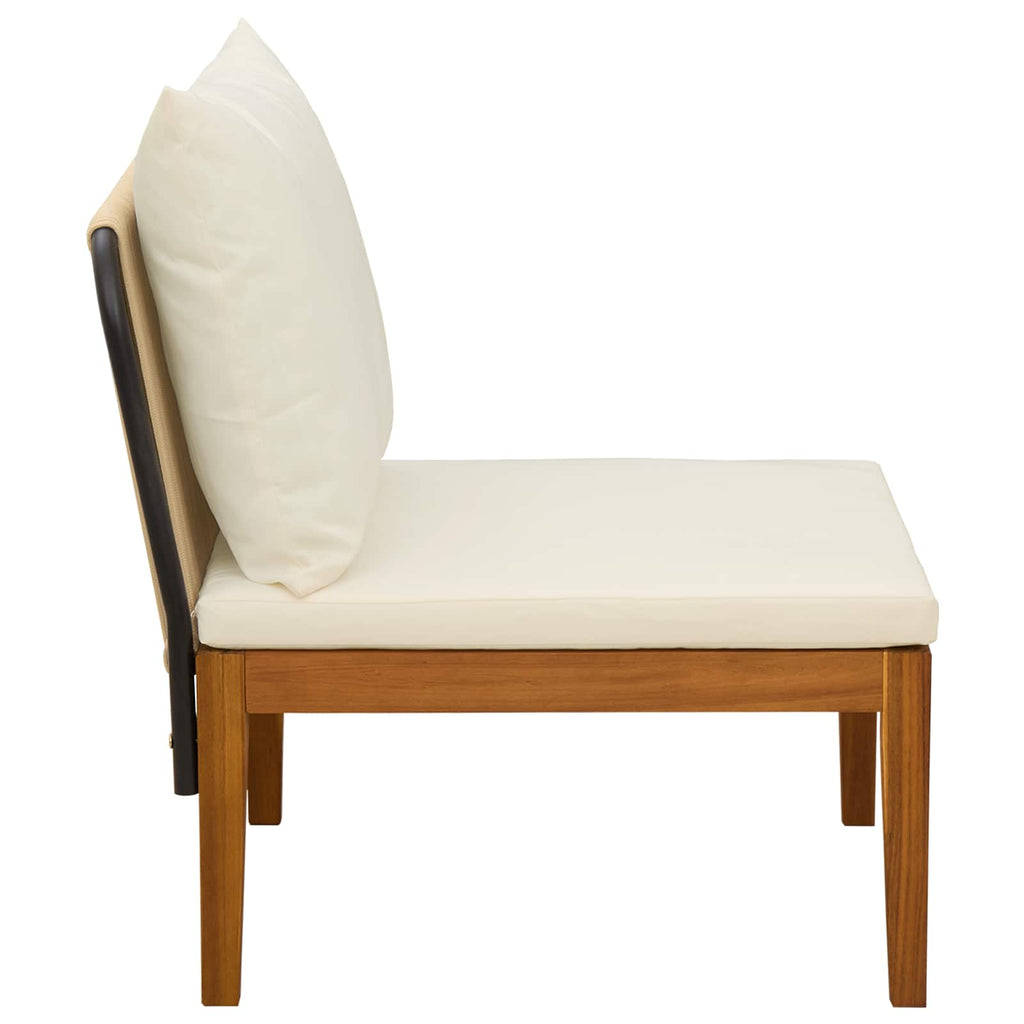 vidaXL Sofa środkowa do ogrodu z poduszkami naturalny