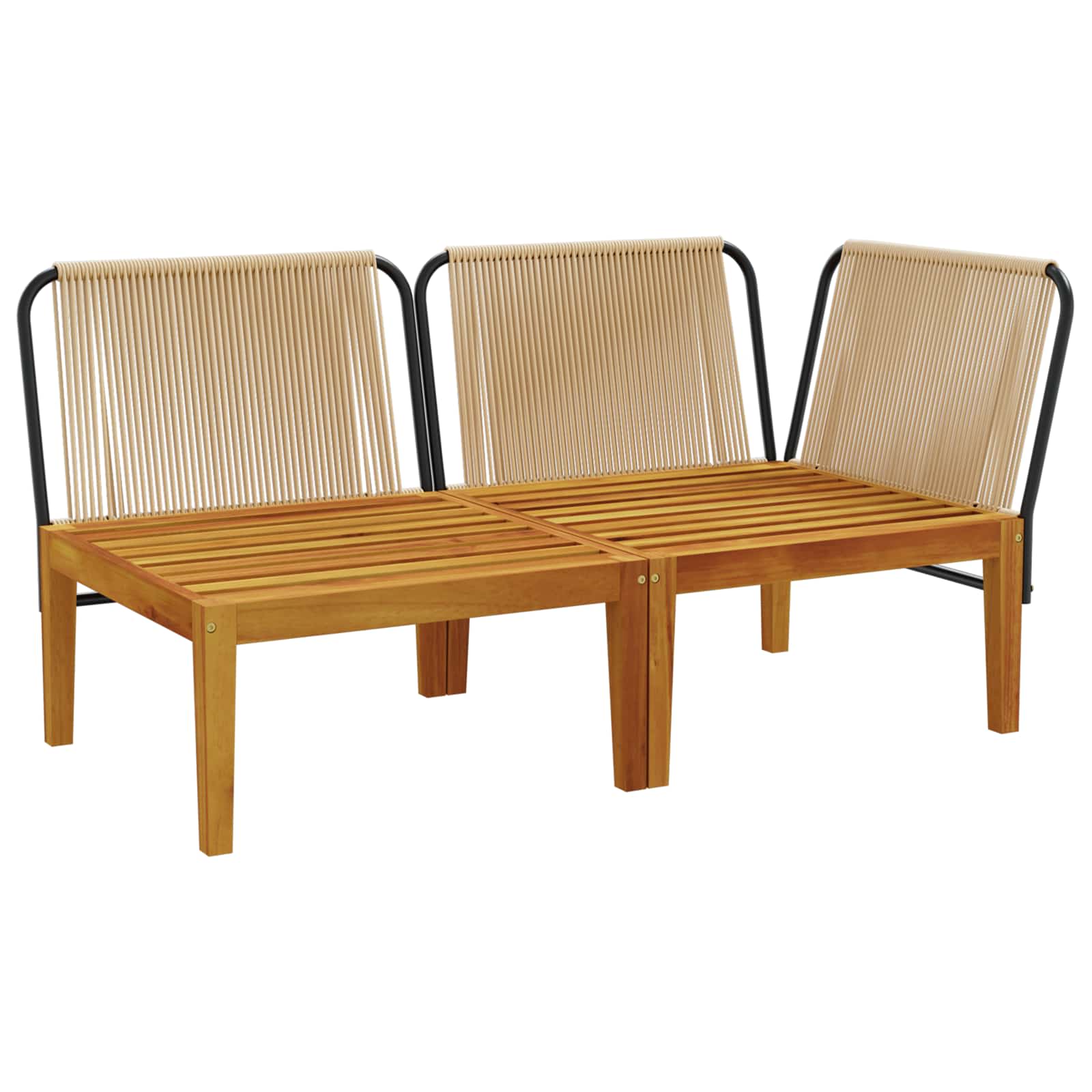 vidaXL 2 pcs Zestaw mebli ogrodowych z poduszkami naturalny