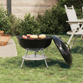vidaXL Grill węglowy Czarny 36,5 x 36,5 x 40 cm