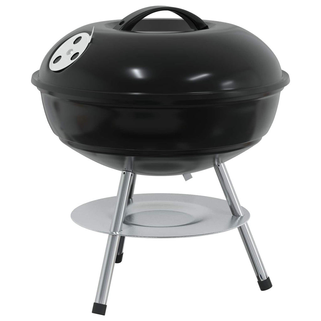 vidaXL Grill węglowy Czarny 36,5 x 36,5 x 40 cm