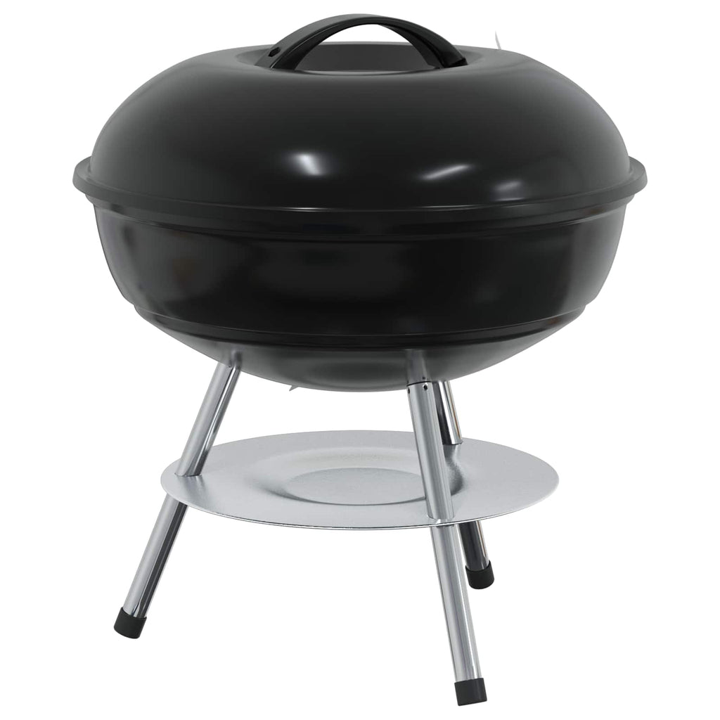 vidaXL Grill węglowy Czarny 36,5 x 36,5 x 40 cm