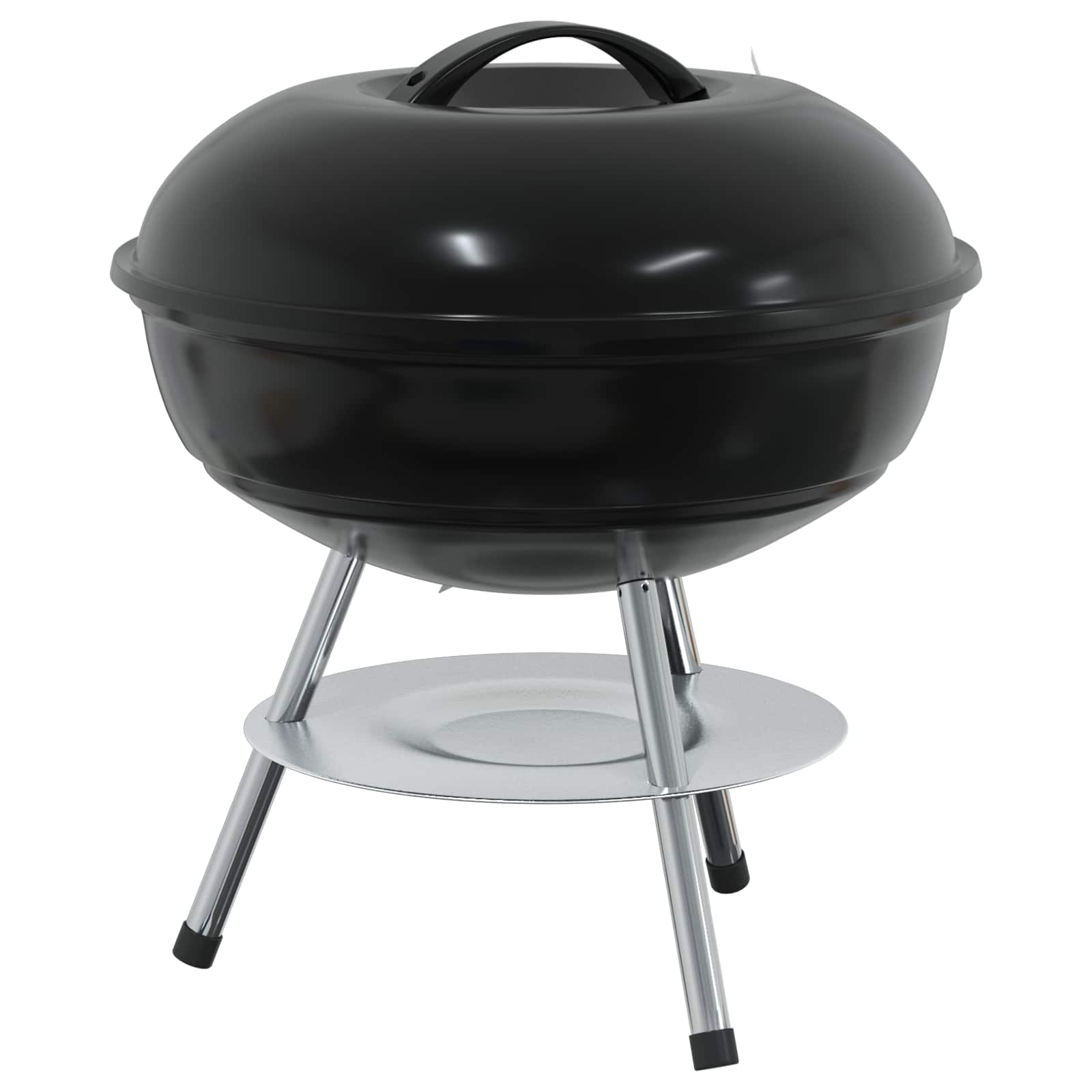 vidaXL Grill węglowy Czarny 36,5 x 36,5 x 40 cm