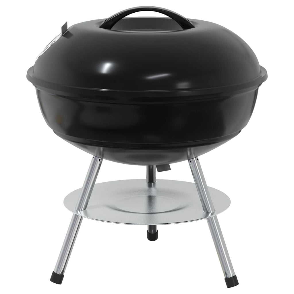 vidaXL Grill węglowy Czarny 36,5 x 36,5 x 40 cm