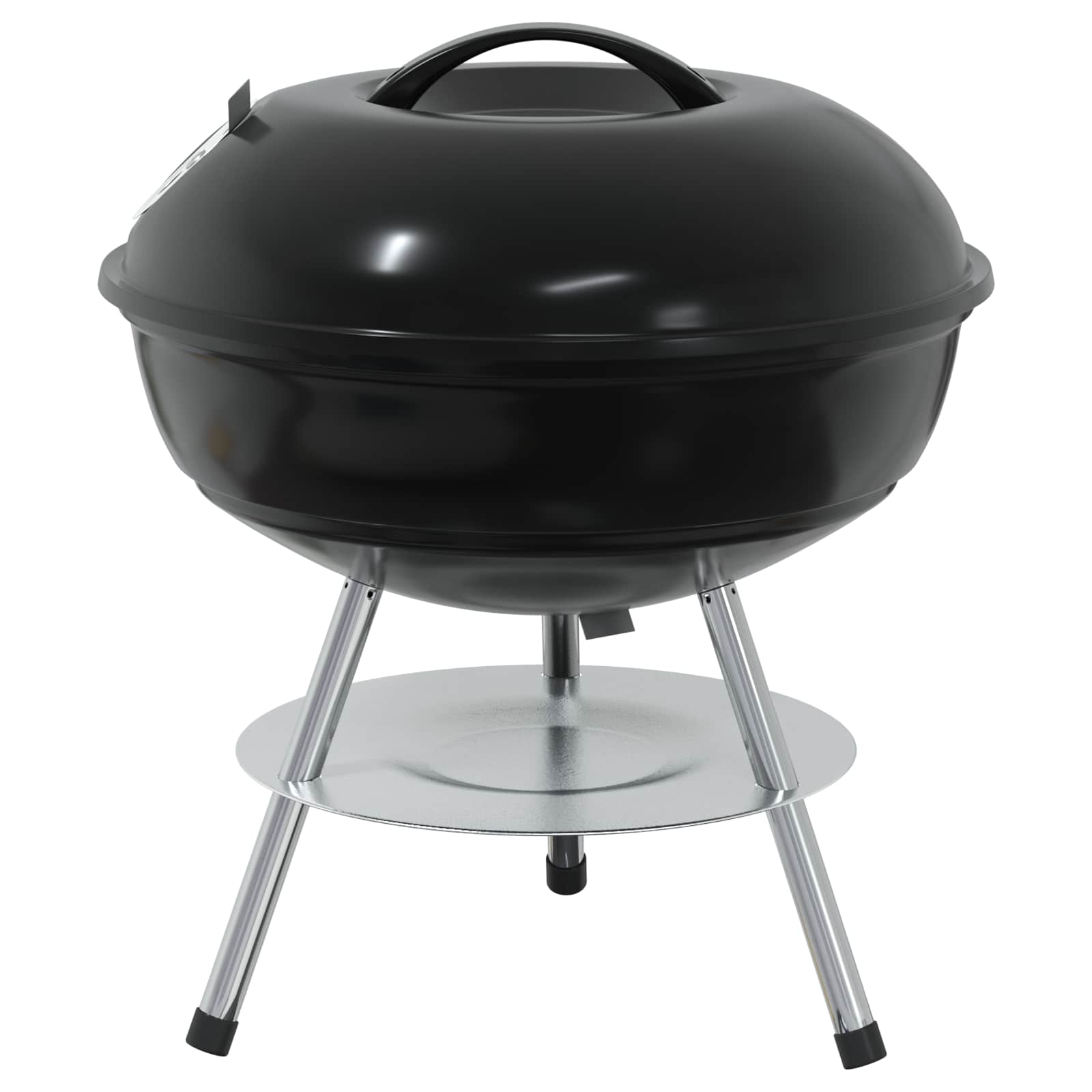 vidaXL Grill węglowy Czarny 36,5 x 36,5 x 40 cm