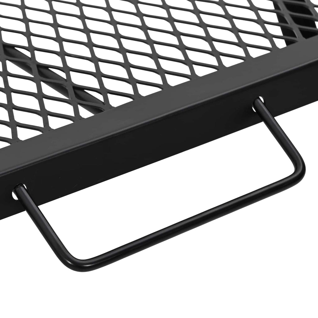 vidaXL Składany Grill Campingowy Czarny 58 x 31 x 2 cm Stal stopowa