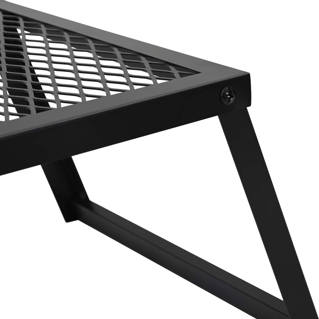 vidaXL Składany Grill Campingowy Czarny 58 x 31 x 2 cm Stal stopowa