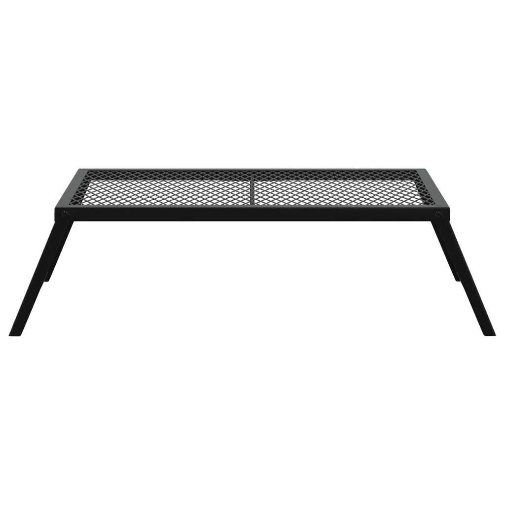 vidaXL Składany Grill Campingowy Czarny 58 x 31 x 2 cm Stal stopowa