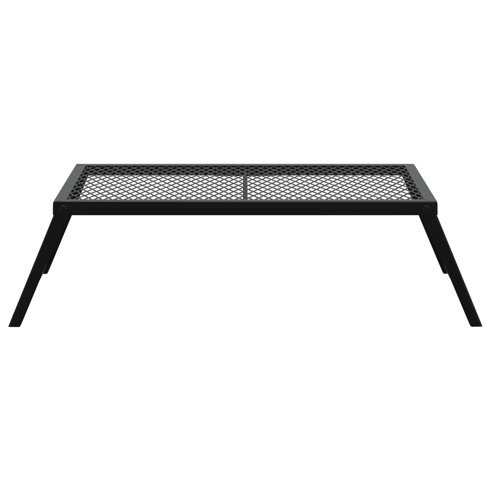 vidaXL Składany Grill Campingowy Czarny 58 x 31 x 2 cm Stal stopowa