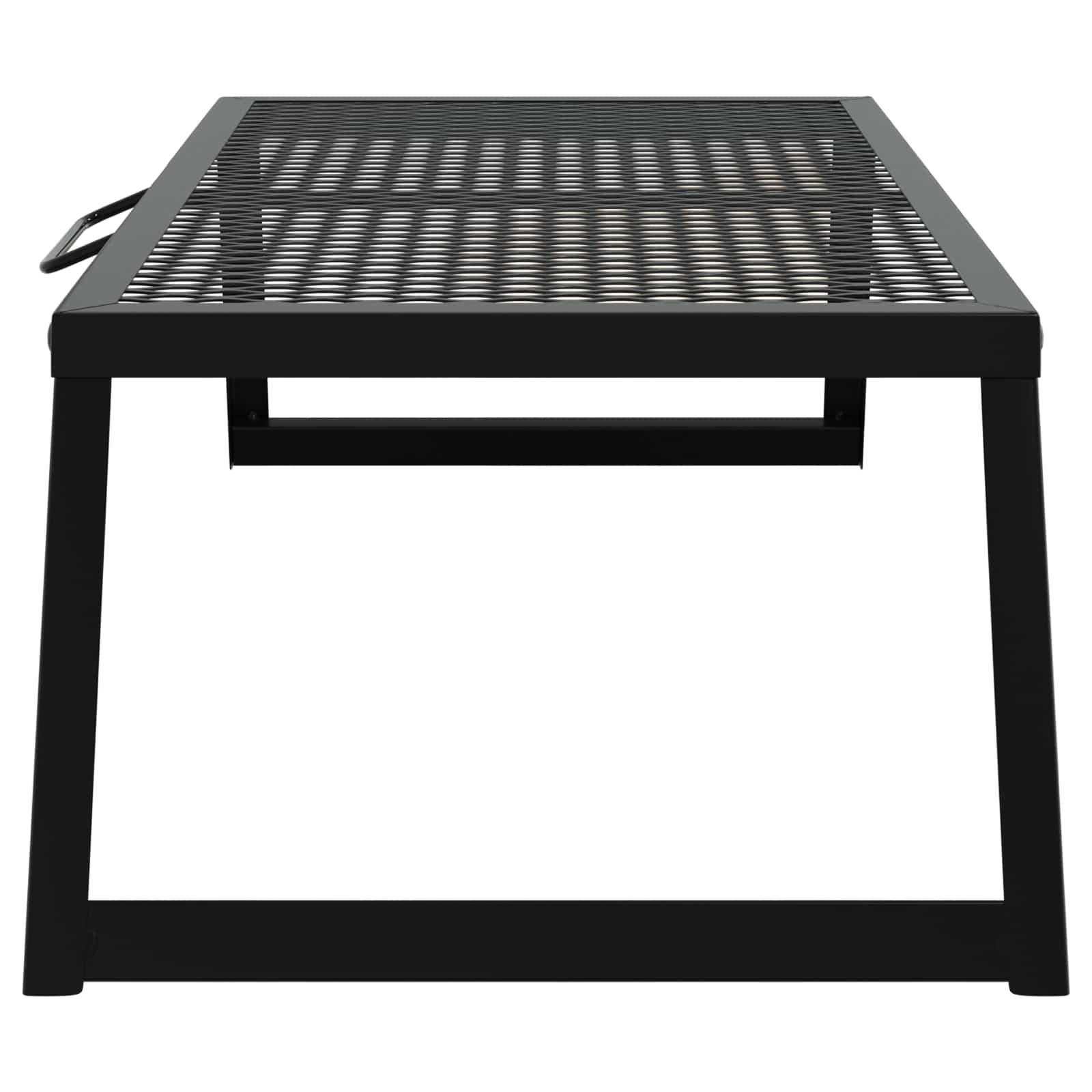vidaXL Składany Grill Campingowy Czarny 58 x 31 x 2 cm Stal stopowa