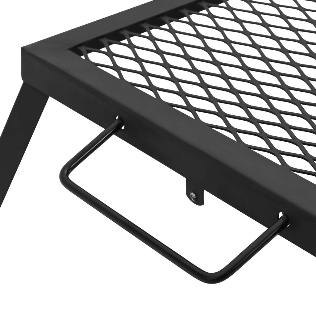 vidaXL Składany Grill Campingowy Czarny 31,5 x 26,5 x 4 cm