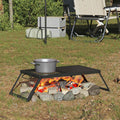 vidaXL Składany Grill Campingowy Czarny 31,5 x 26,5 x 4 cm