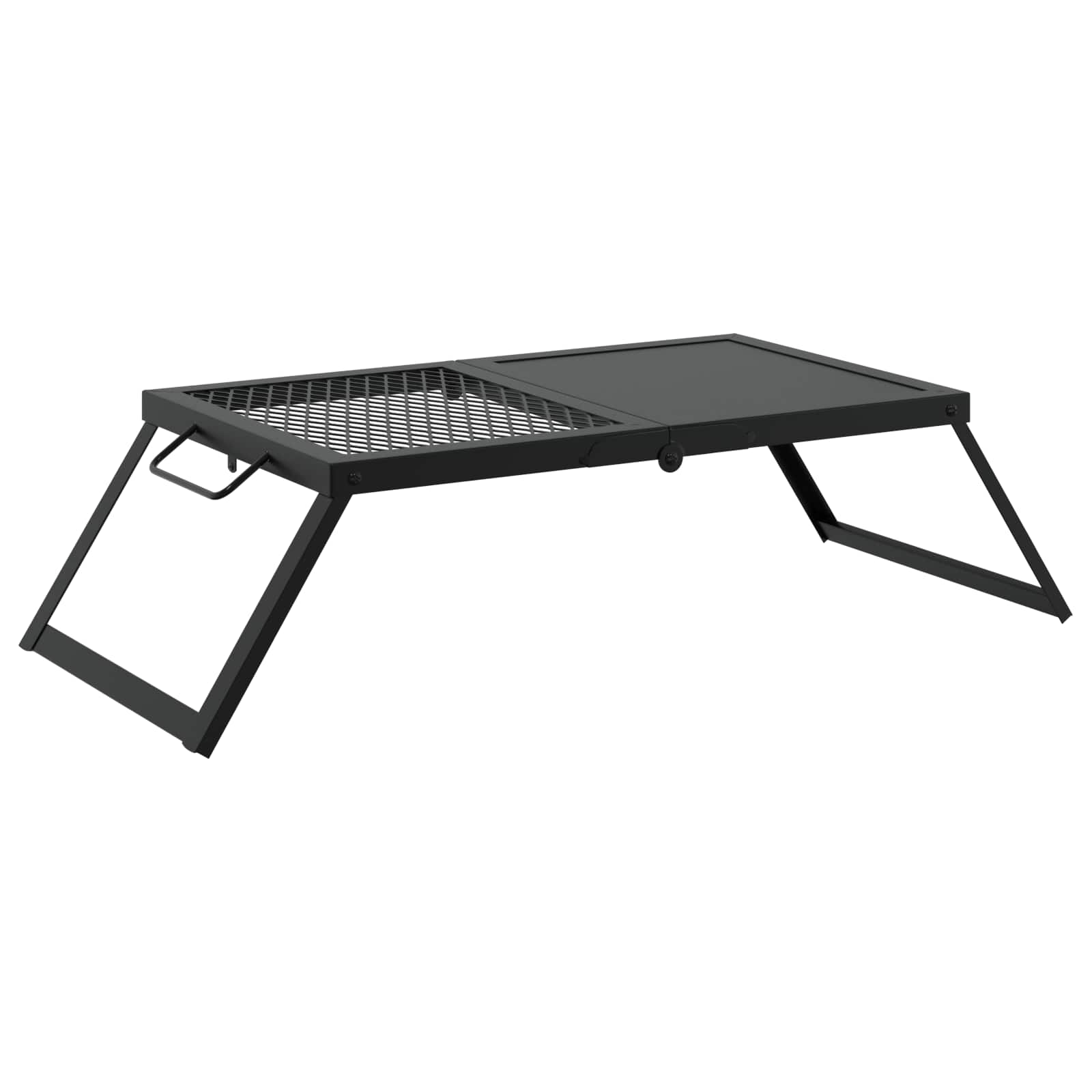 vidaXL Składany Grill Campingowy Czarny 31,5 x 26,5 x 4 cm