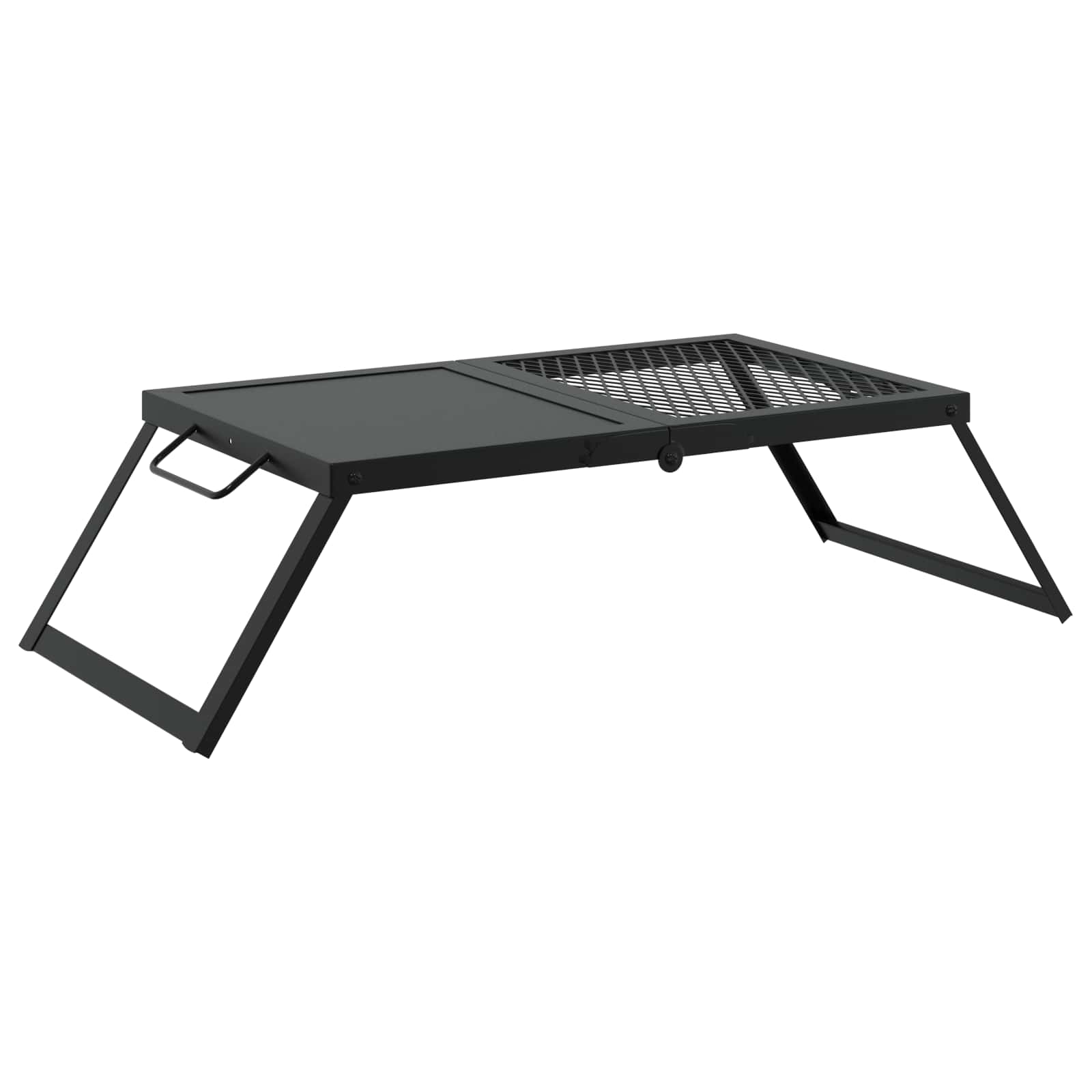 vidaXL Składany Grill Campingowy Czarny 31,5 x 26,5 x 4 cm